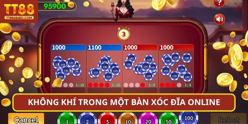 Không khí trong một bàn Xóc Đĩa online